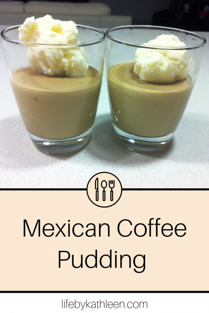 Mexican Coffee Pudding with Kahlua Whipped Cream