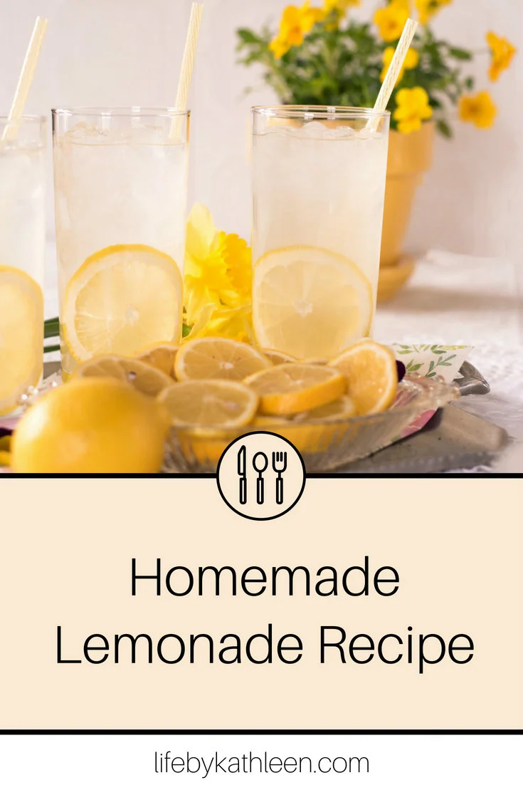 lemonade and lemons text overlay homemade lemonade recipe