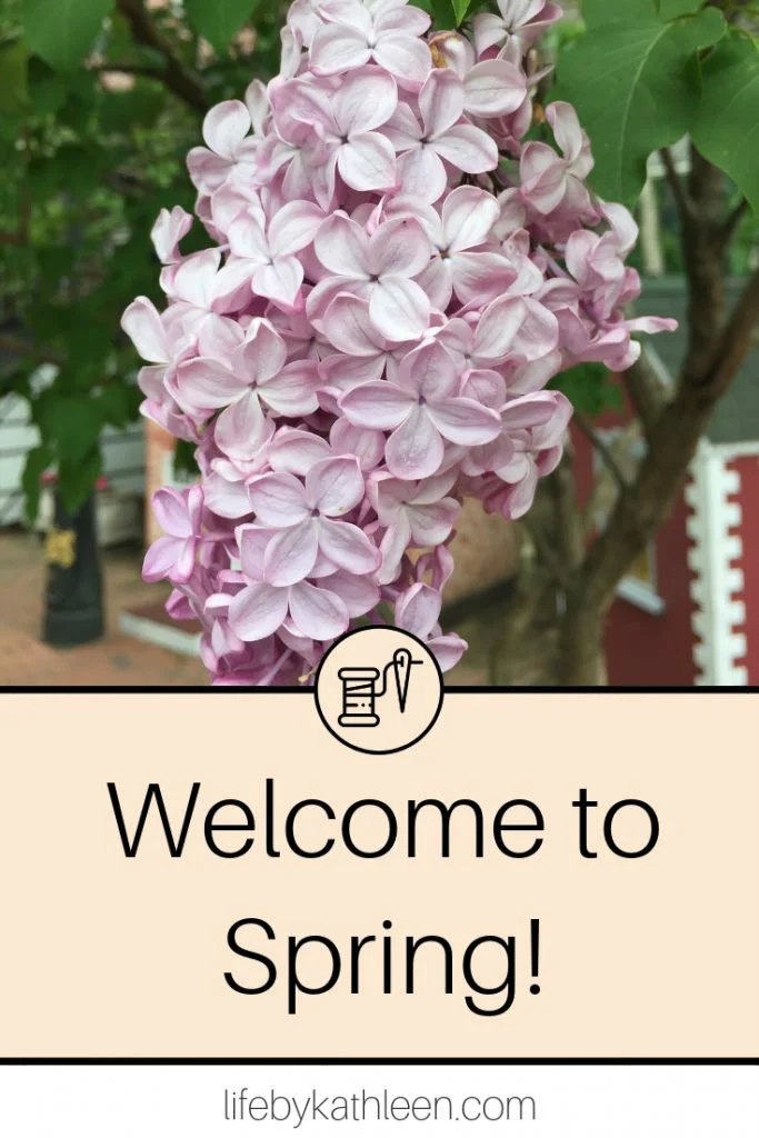 lilacs text overlay Welcome To Spring