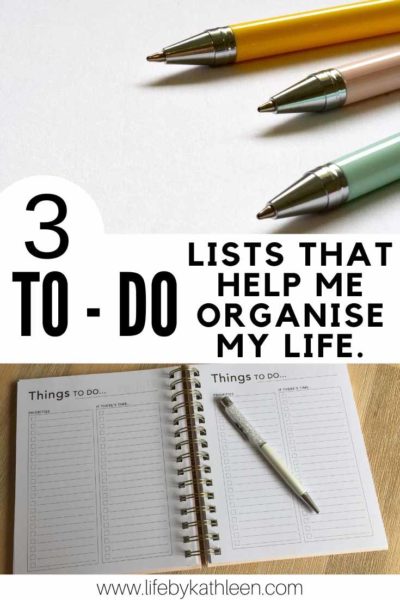 3 to do lists that help me organise my life