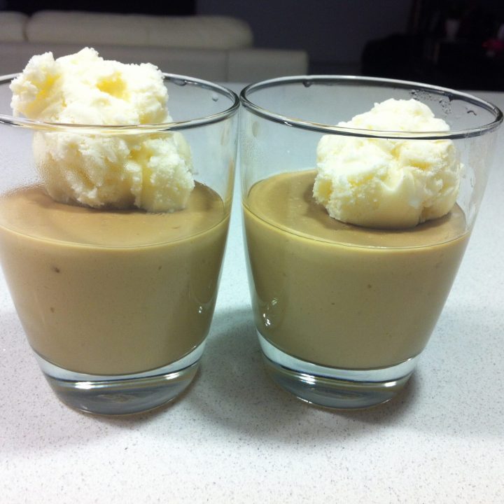 Mexican Coffee Pudding with Kahlua Whipped Cream